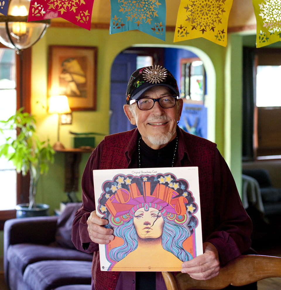David Edward Byrd holding Follies artwork