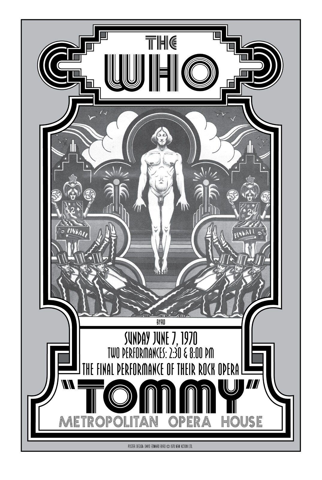 The WHO • "TOMMY" at the Met - Alternate B&W Poster 1970