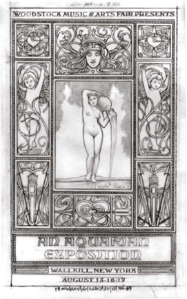 Original Woodstock festival poster