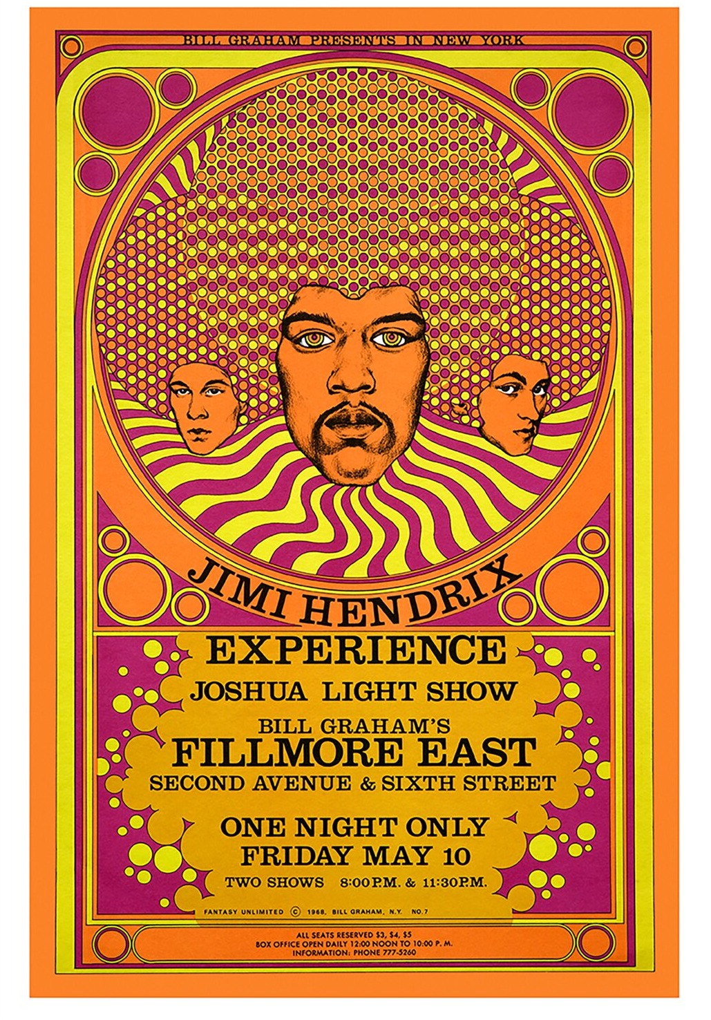 Jimi Hendrix Experience at the Fillmore East poster by David Edward Byrd