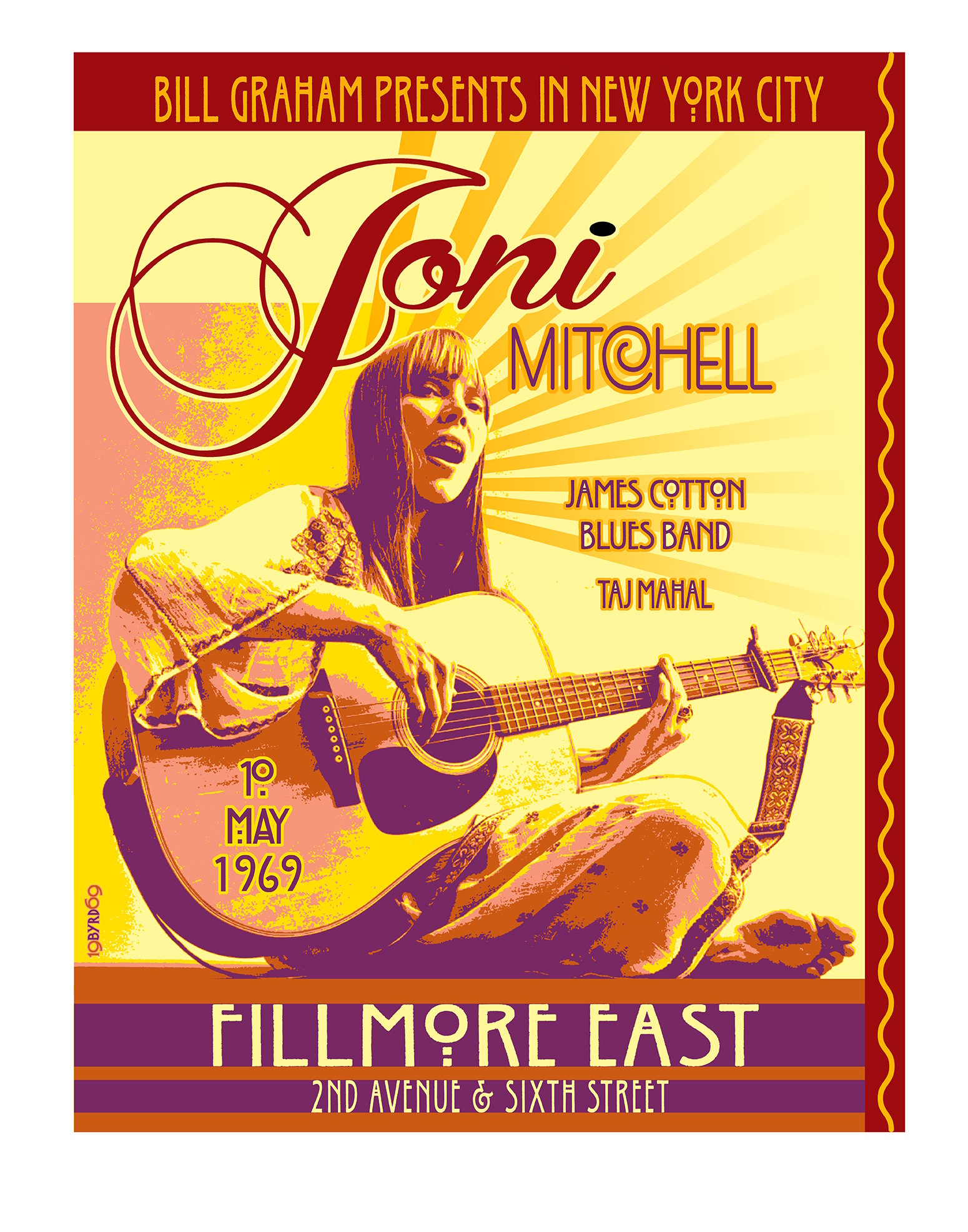 Joni Mitchell · Fillmore East poster
