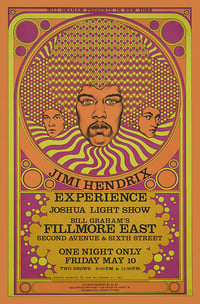 Jimi Hendrix Experience at the Fillmore East poster by David Edward Byrd